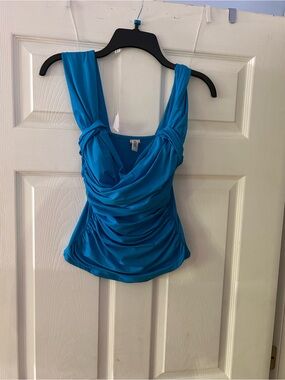 Badgley Mischka Turquoise swimming top